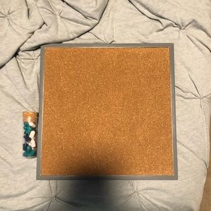 Cork board and push pins